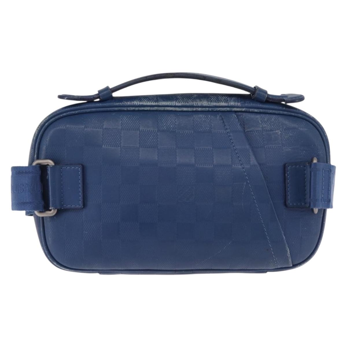 LOUIS VUITTON Damier Infini Ambreil Shoulder Bag Neptune N41354 LV Auth 191781