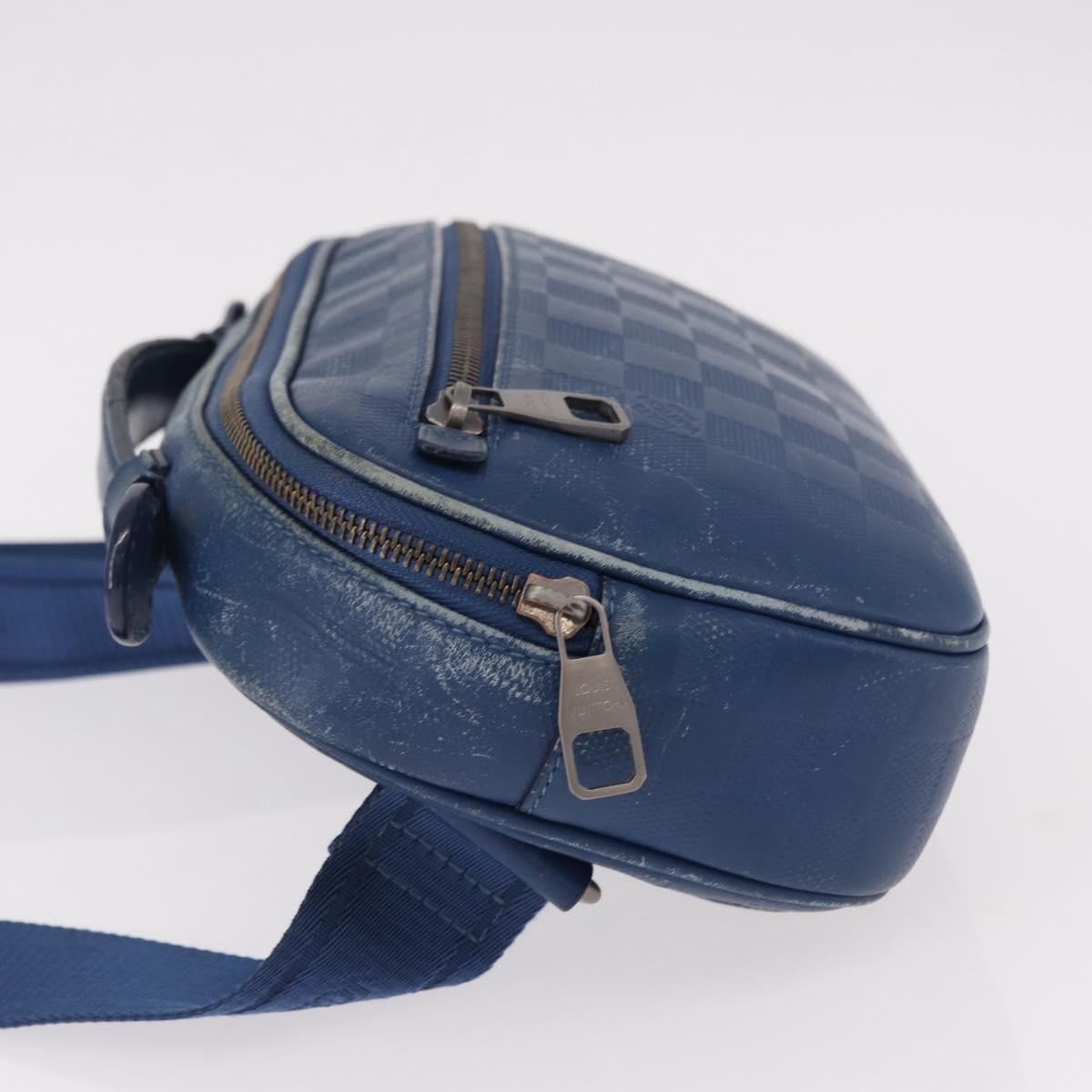 LOUIS VUITTON Damier Infini Ambreil Shoulder Bag Neptune N41354 LV Auth 191781