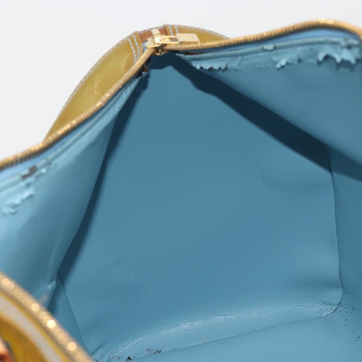 LOUIS VUITTON Monogram Vernis Mercer Boston Bag Baby Blue M91001 LV Auth 191782