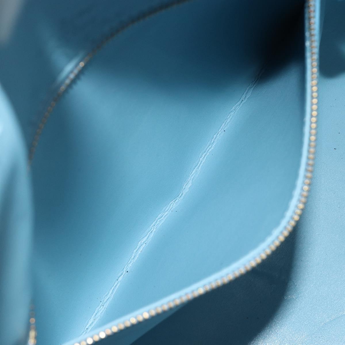 LOUIS VUITTON Monogram Vernis Mercer Boston Bag Baby Blue M91001 LV Auth 191782