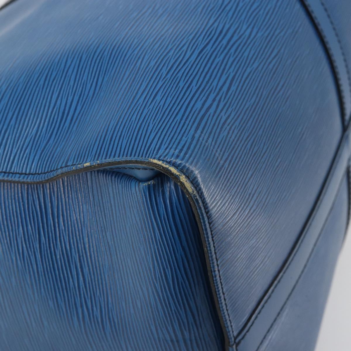 LOUIS VUITTON Epi Keepall 55 Boston Bag Blue M42955 LV Auth 191783A