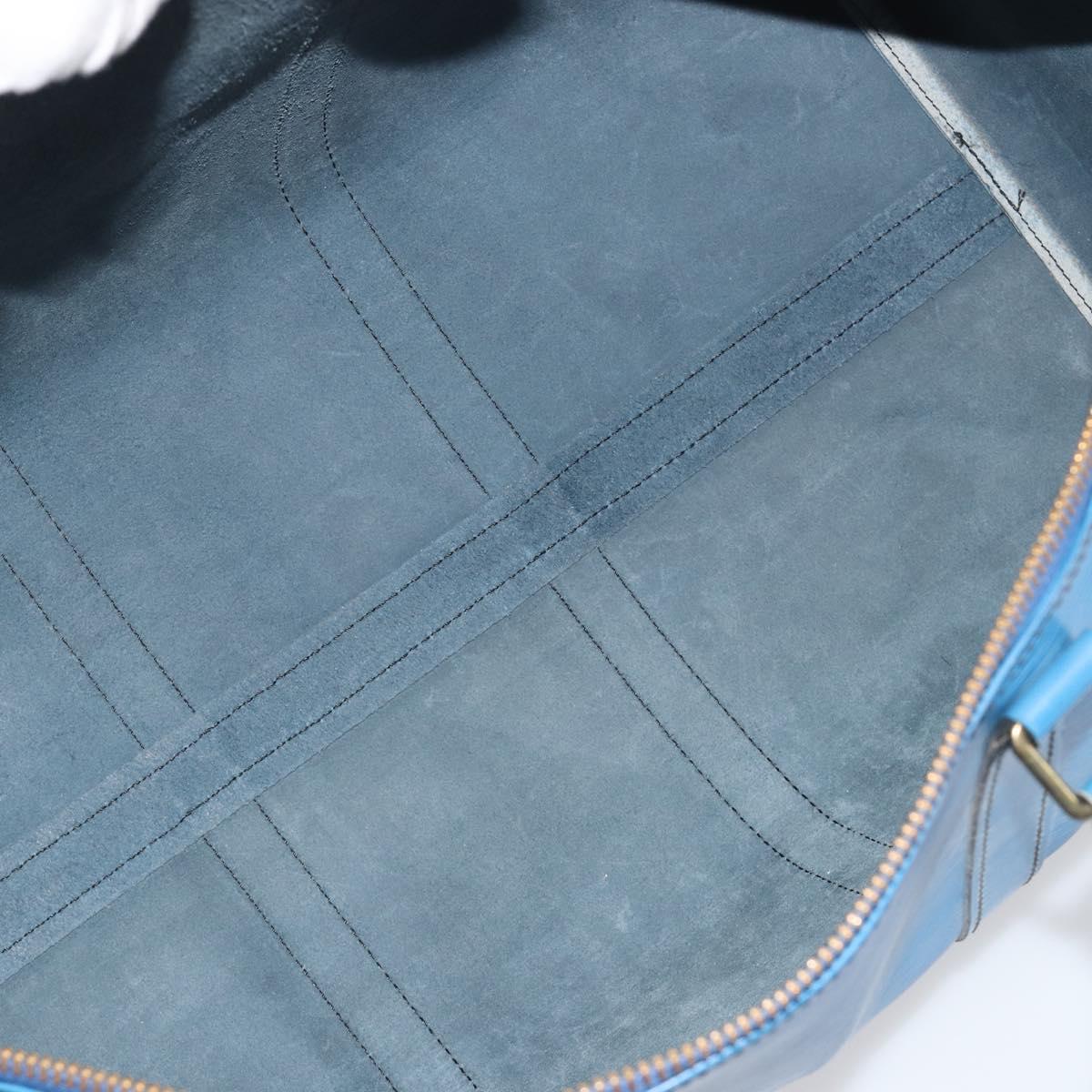 LOUIS VUITTON Epi Keepall 55 Boston Bag Blue M42955 LV Auth 191783A