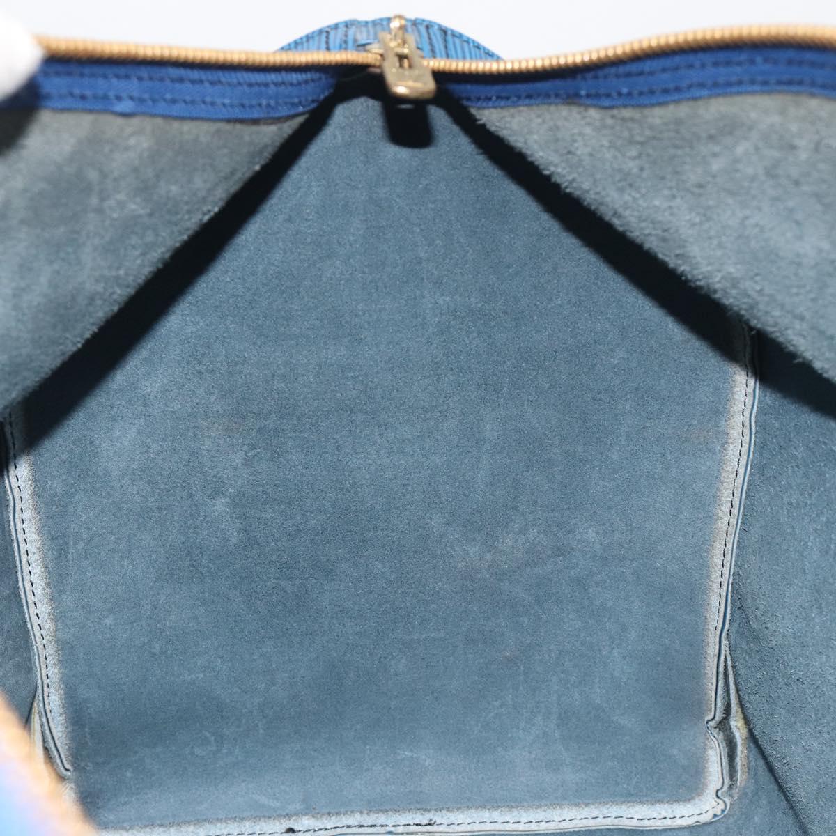 LOUIS VUITTON Epi Keepall 55 Boston Bag Blue M42955 LV Auth 191783A