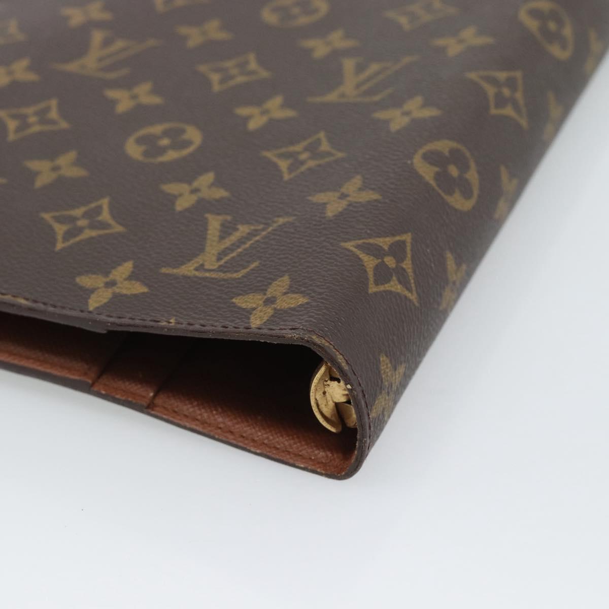 LOUIS VUITTON Monogram Agenda GM Day Planner Cover R20006 LV Auth 191788