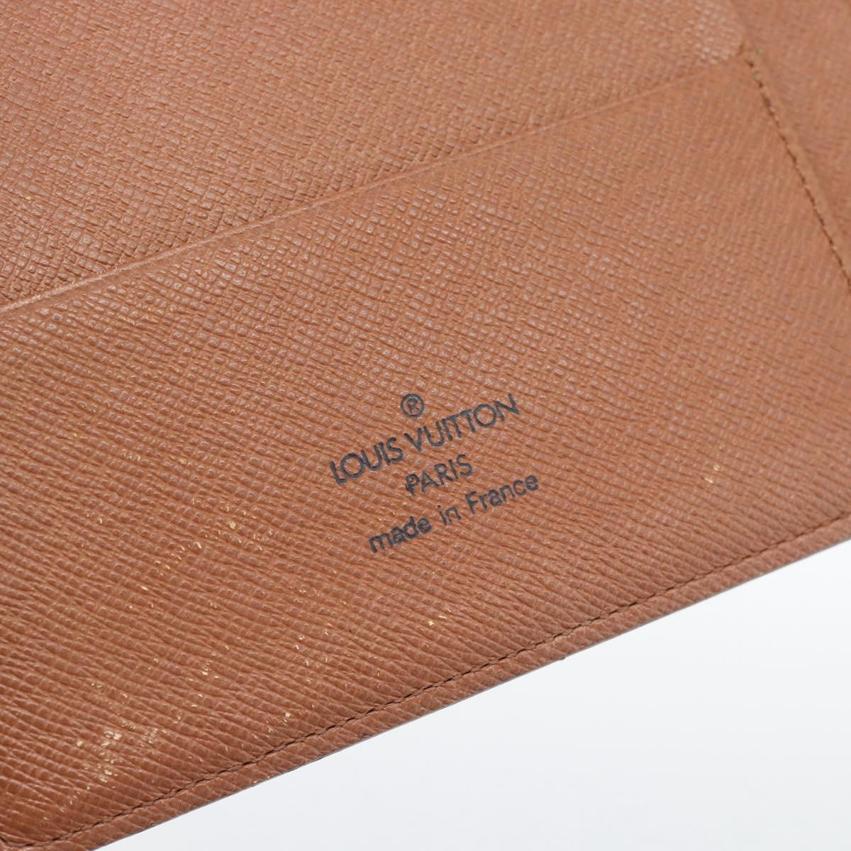 LOUIS VUITTON Monogram Agenda GM Day Planner Cover R20006 LV Auth 191788