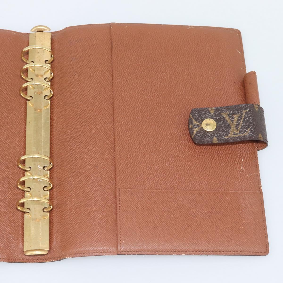LOUIS VUITTON Monogram Agenda GM Day Planner Cover R20006 LV Auth 191788