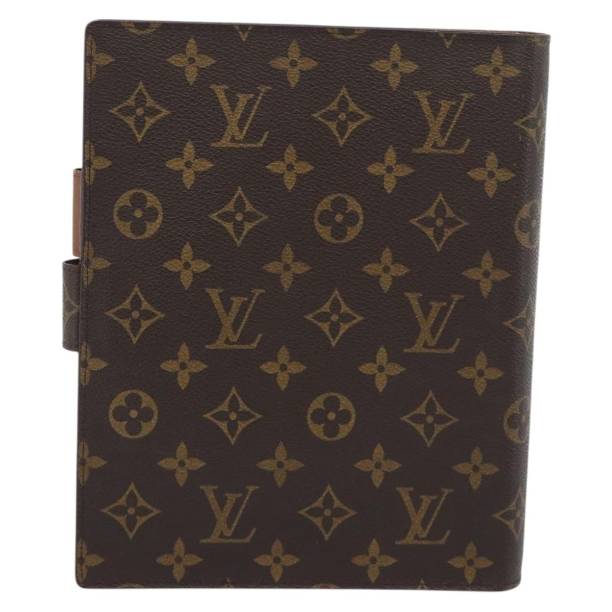 LOUIS VUITTON Monogram Agenda GM Day Planner Cover R20006 LV Auth 191788