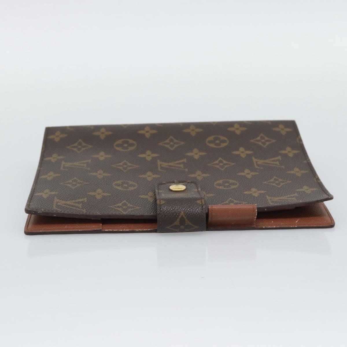 LOUIS VUITTON Monogram Agenda GM Day Planner Cover R20006 LV Auth 191788