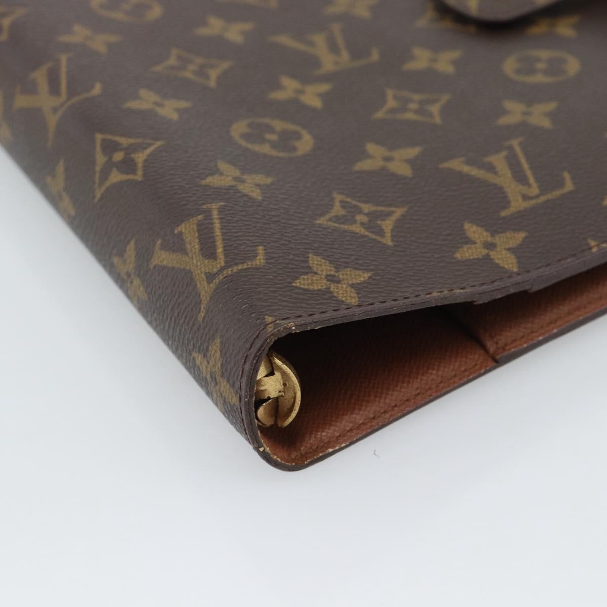LOUIS VUITTON Monogram Agenda GM Day Planner Cover R20006 LV Auth 191788