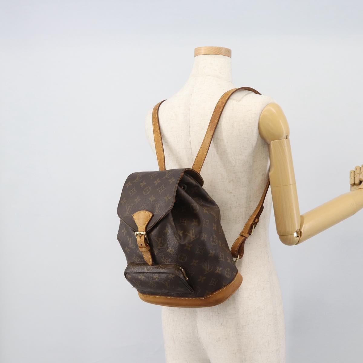 LOUIS VUITTON Monogram Montsouris MM Backpack M51136 LV Auth 191792
