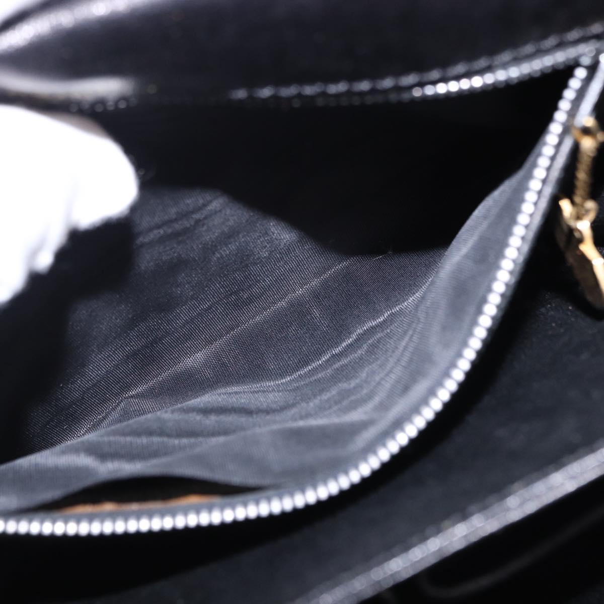 CELINE Horse Carriage Shoulder Bag Leather Black Auth 191795