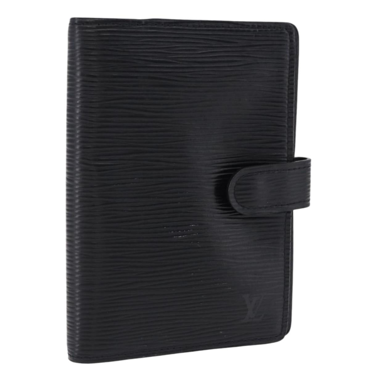 LOUIS VUITTON Epi Agenda PM Day Planner Cover Black R20052 LV Auth 191796