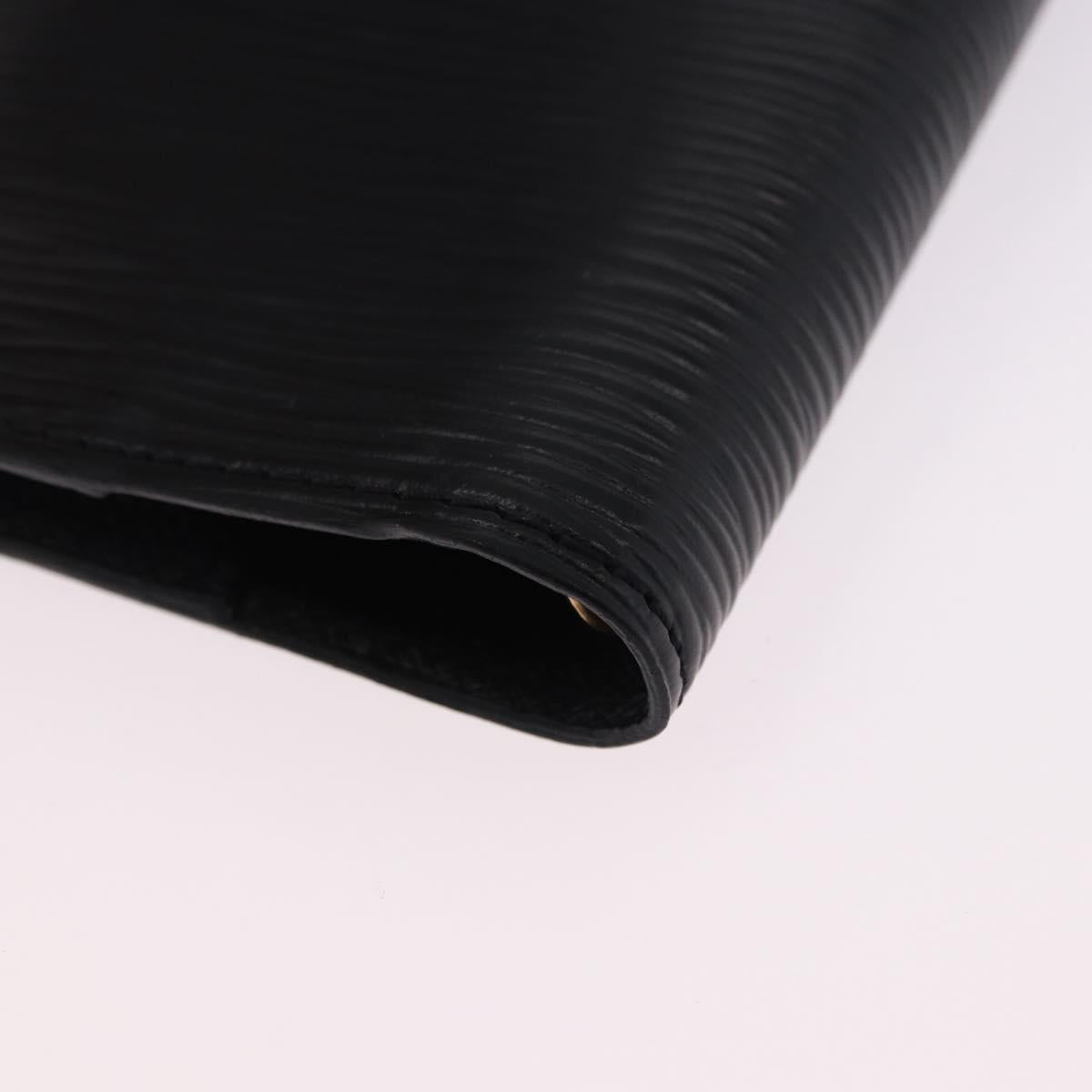 LOUIS VUITTON Epi Agenda PM Day Planner Cover Black R20052 LV Auth 191796