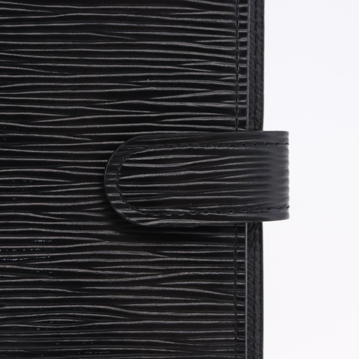 LOUIS VUITTON Epi Agenda PM Day Planner Cover Black R20052 LV Auth 191796