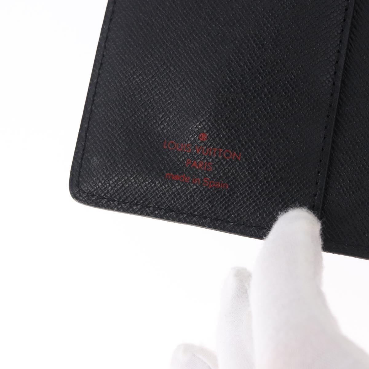 LOUIS VUITTON Epi Agenda PM Day Planner Cover Black R20052 LV Auth 191796