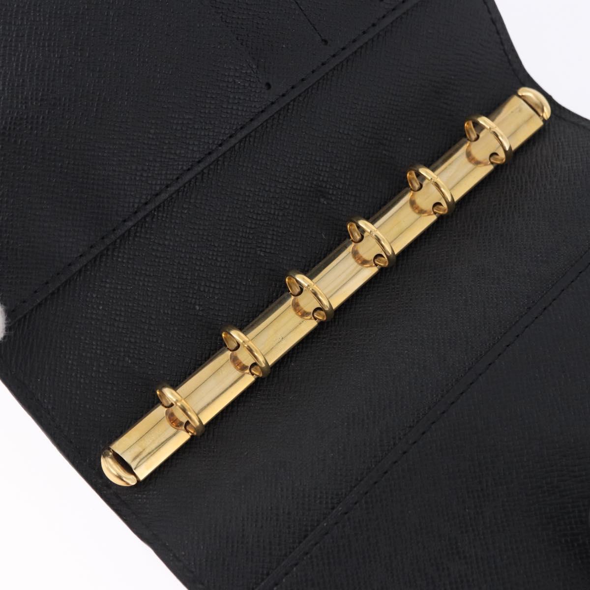 LOUIS VUITTON Epi Agenda PM Day Planner Cover Black R20052 LV Auth 191796
