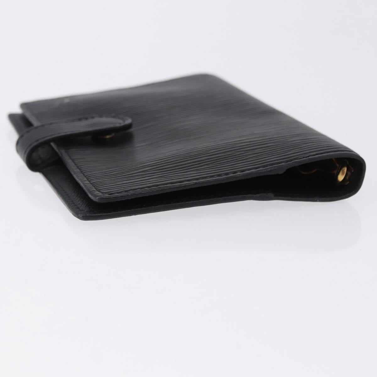 LOUIS VUITTON Epi Agenda PM Day Planner Cover Black R20052 LV Auth 191796