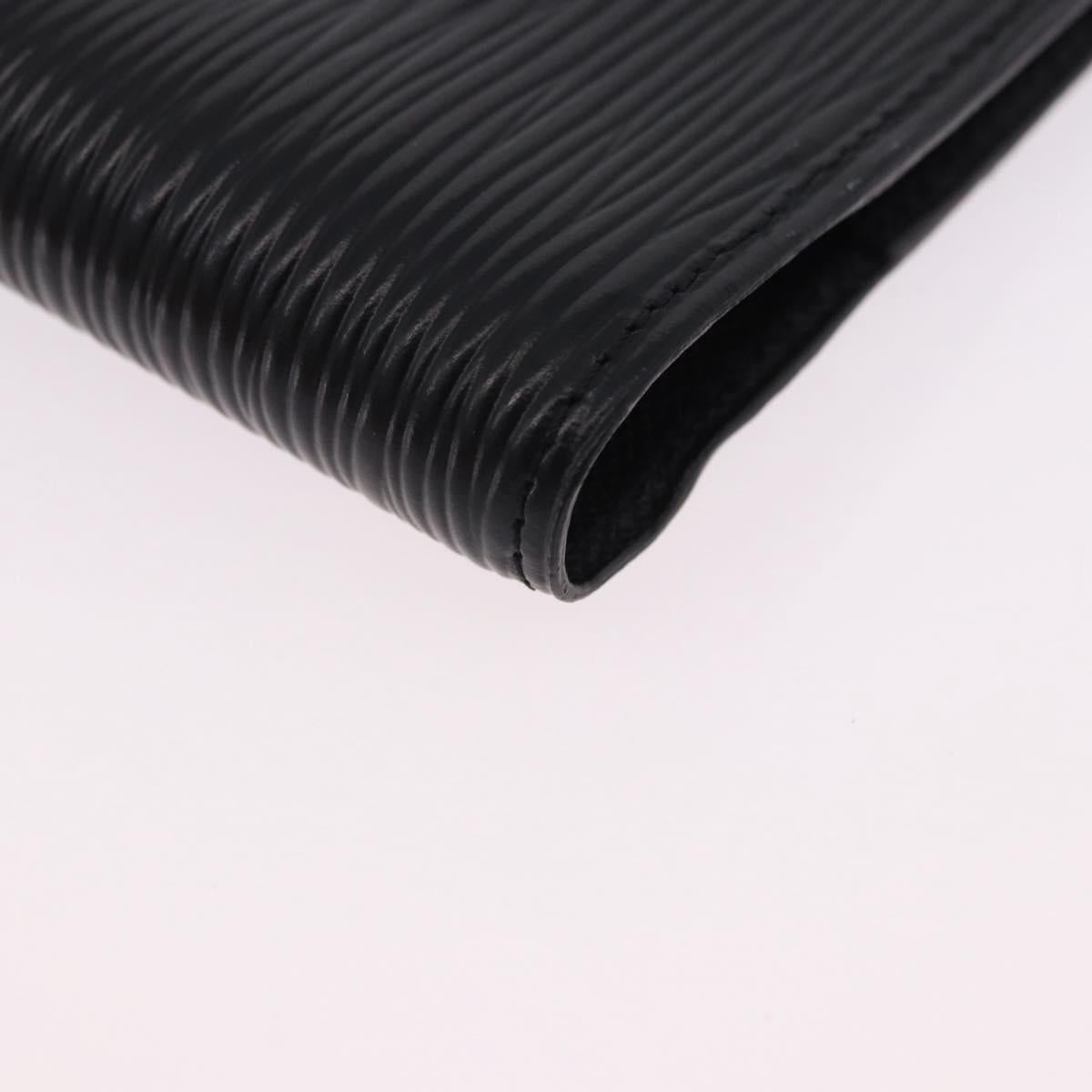 LOUIS VUITTON Epi Agenda PM Day Planner Cover Black R20052 LV Auth 191796