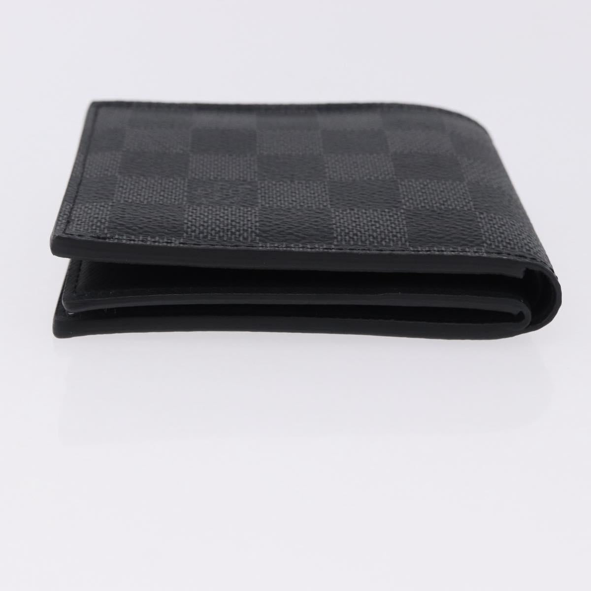 LOUIS VUITTON Damier Grafitte Portefeuille Amerigo Wallet N60053 LV Auth 191797M