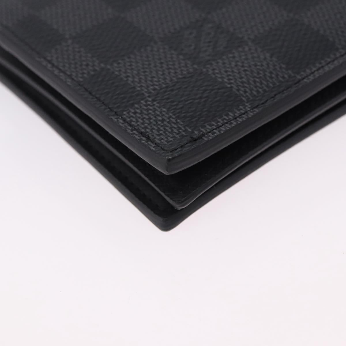 LOUIS VUITTON Damier Grafitte Portefeuille Amerigo Wallet N60053 LV Auth 191797M
