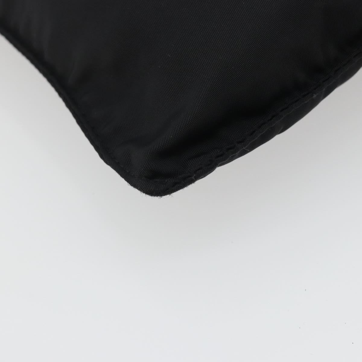 PRADA Shoulder Bag Nylon Black Silver Auth 191800V
