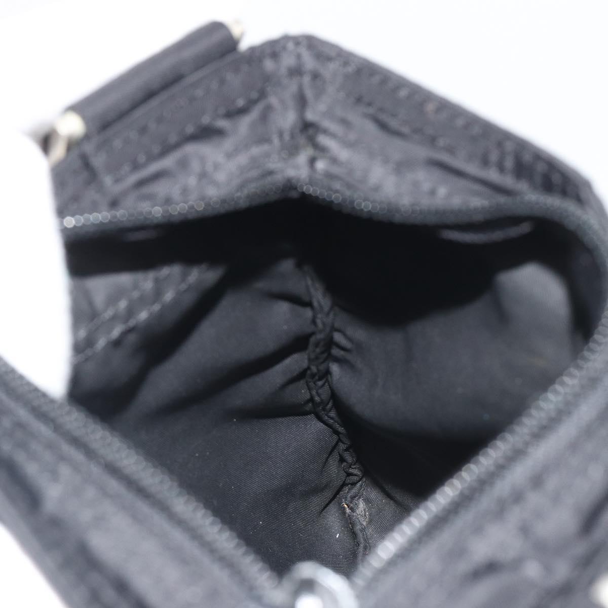 PRADA Shoulder Bag Nylon Black Silver Auth 191800V