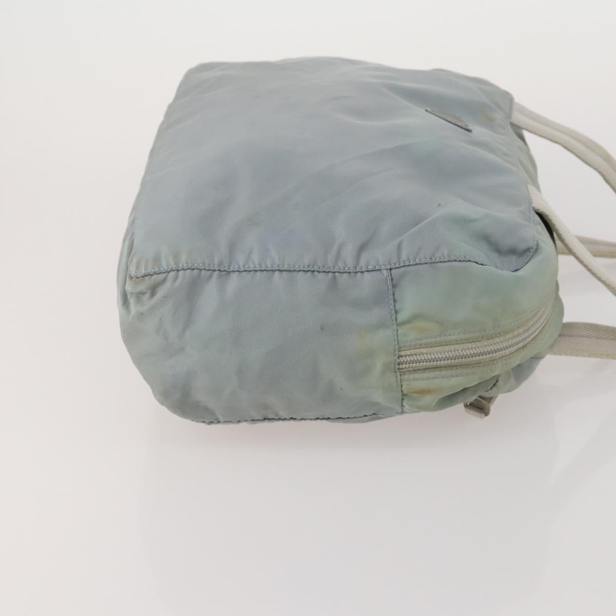 PRADA Boston Bag Hand Bag Nylon 3 Set Khaki Blue Auth 191805