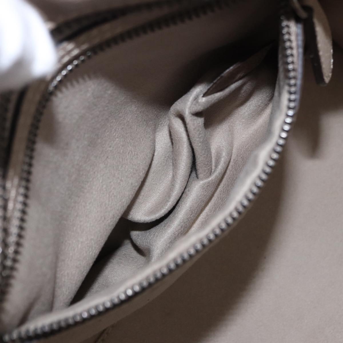 CELINE Luggage Micro Shopper Hand Bag Leather Beige Auth 191824V