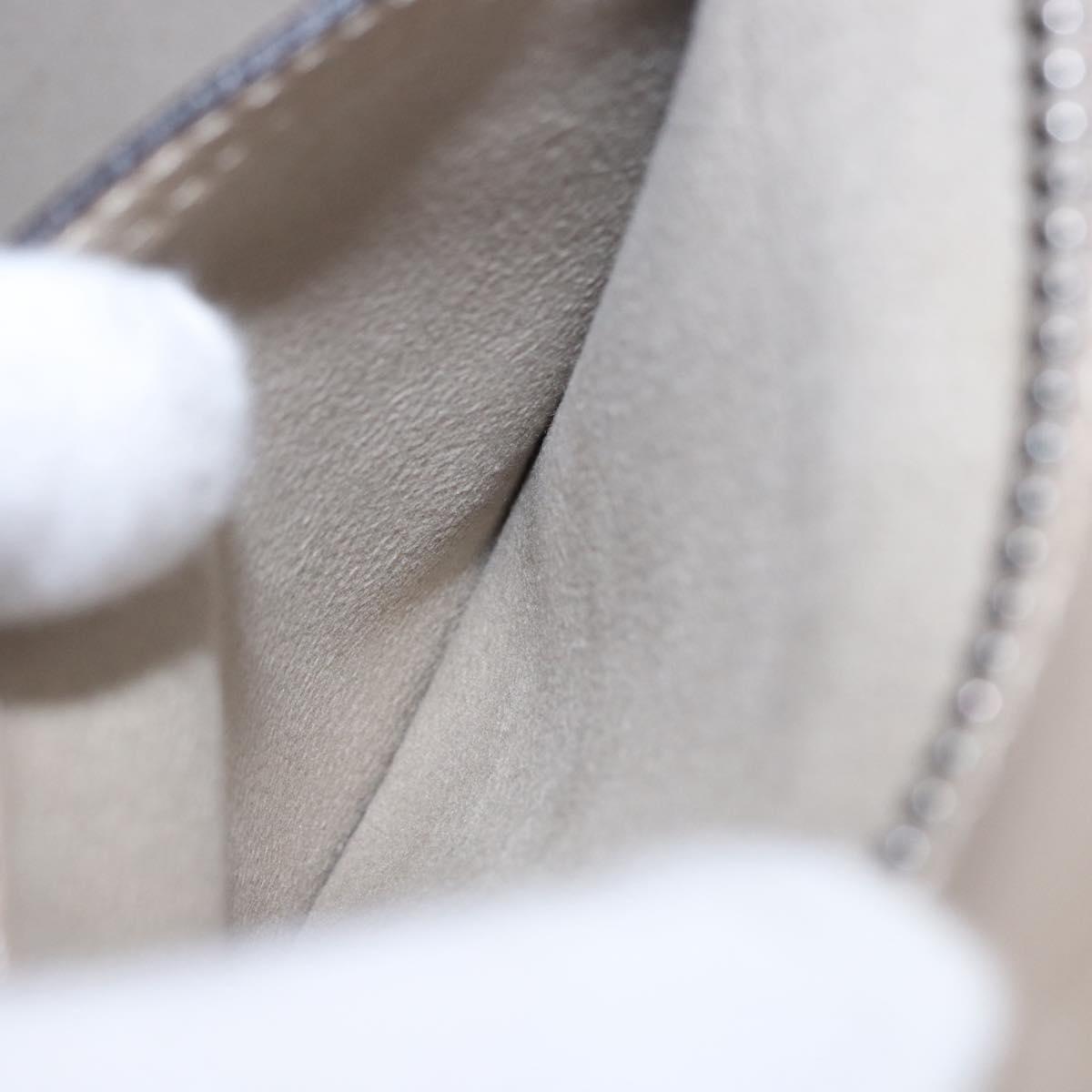 CELINE Luggage Micro Shopper Hand Bag Leather Beige Auth 191824V