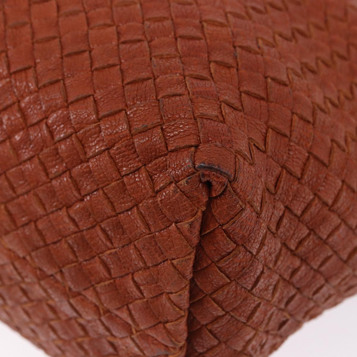BOTTEGA VENETA INTRECCIATO Cabas PM Hand Bag Leather Brown 141498 Auth 191828V