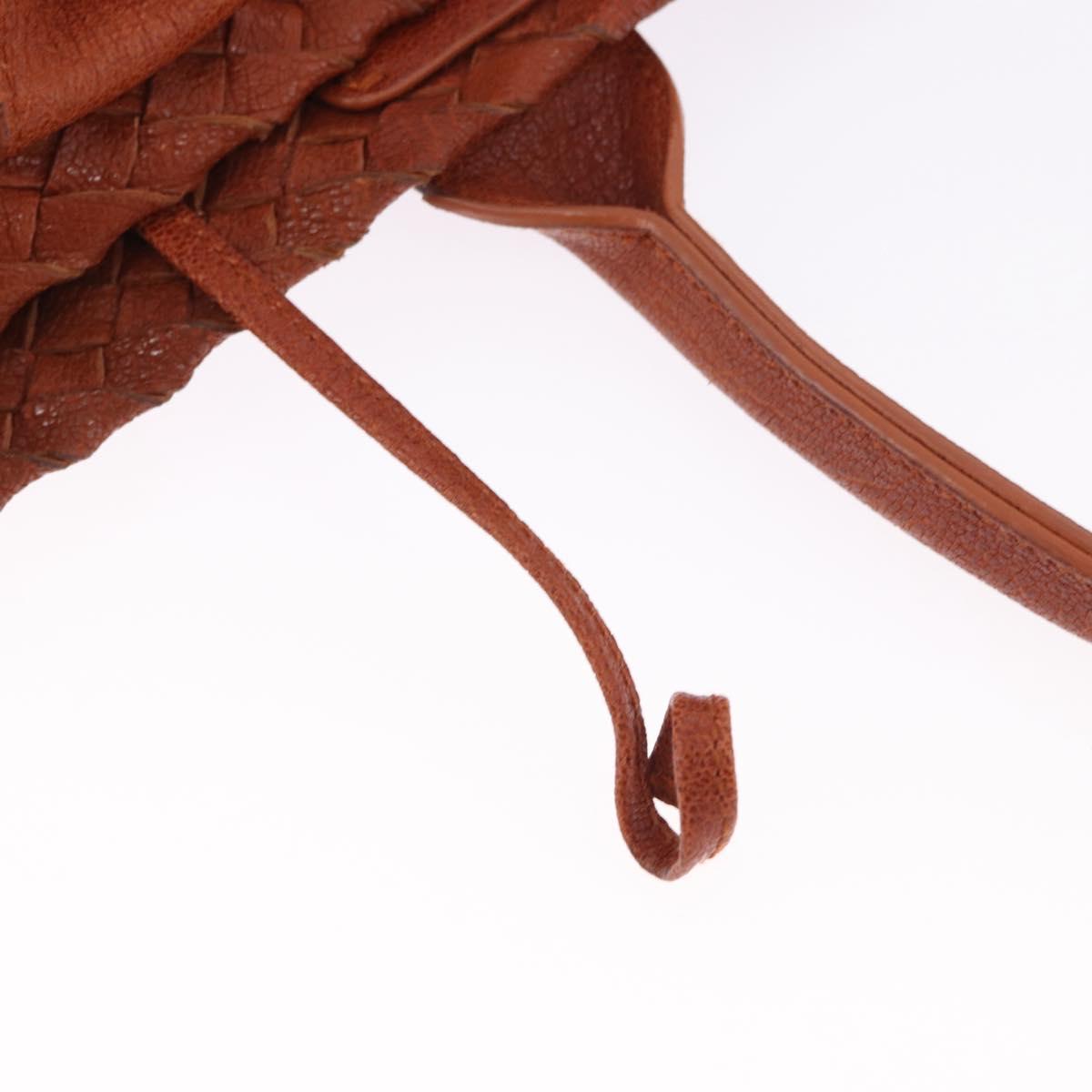 BOTTEGA VENETA INTRECCIATO Cabas PM Hand Bag Leather Brown 141498 Auth 191828V