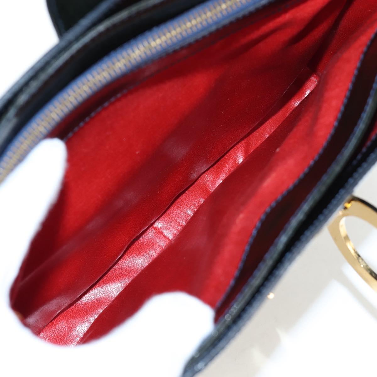 CELINE Shoulder Bag Patent leather Green Gold Auth 191839V