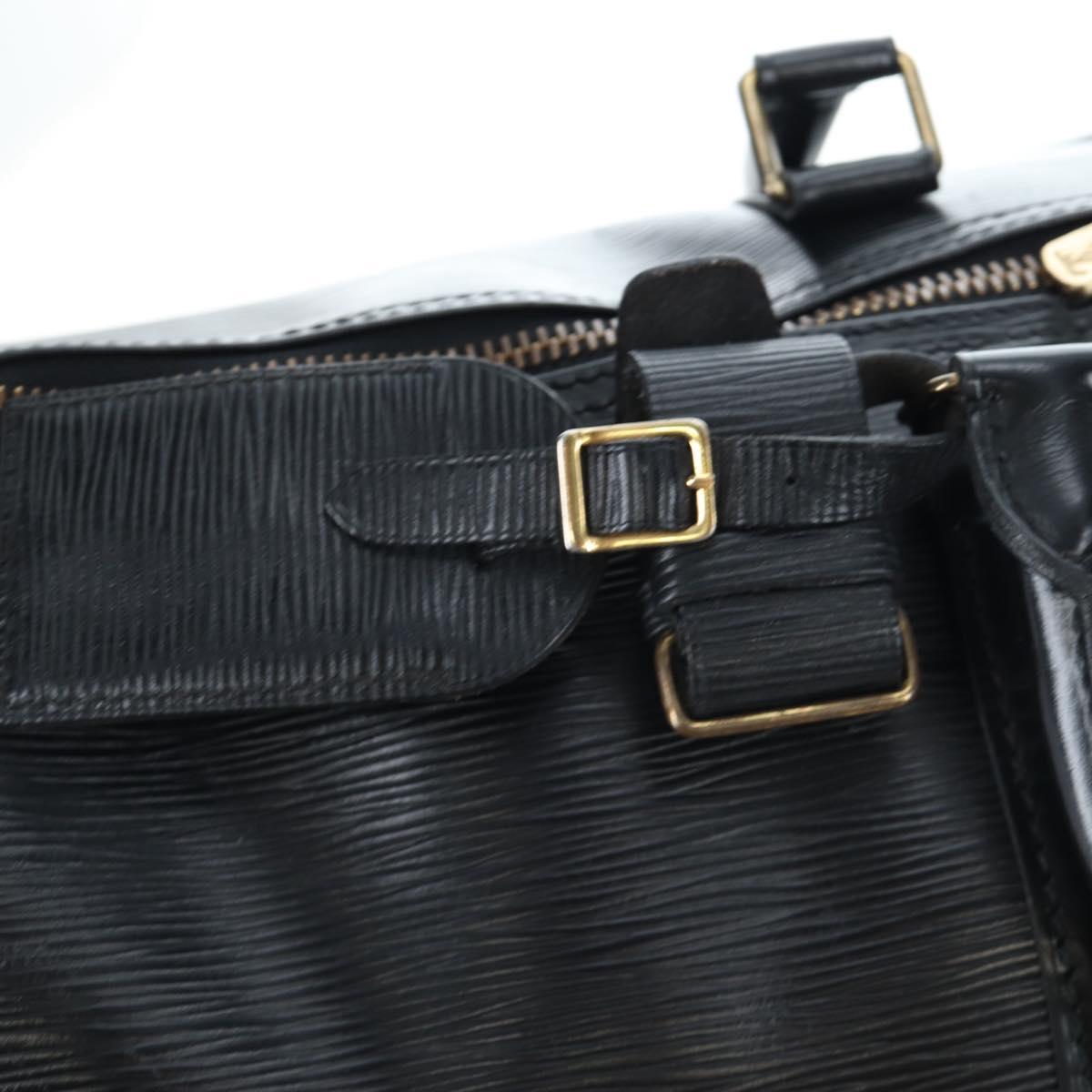 LOUIS VUITTON Epi Keepall 45 Boston Bag Black M42972 LV Auth 191863V