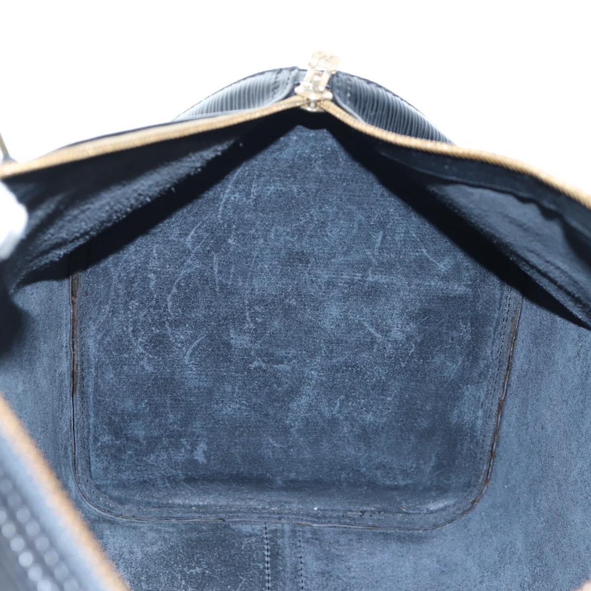 LOUIS VUITTON Epi Keepall 45 Boston Bag Black M42972 LV Auth 191863V