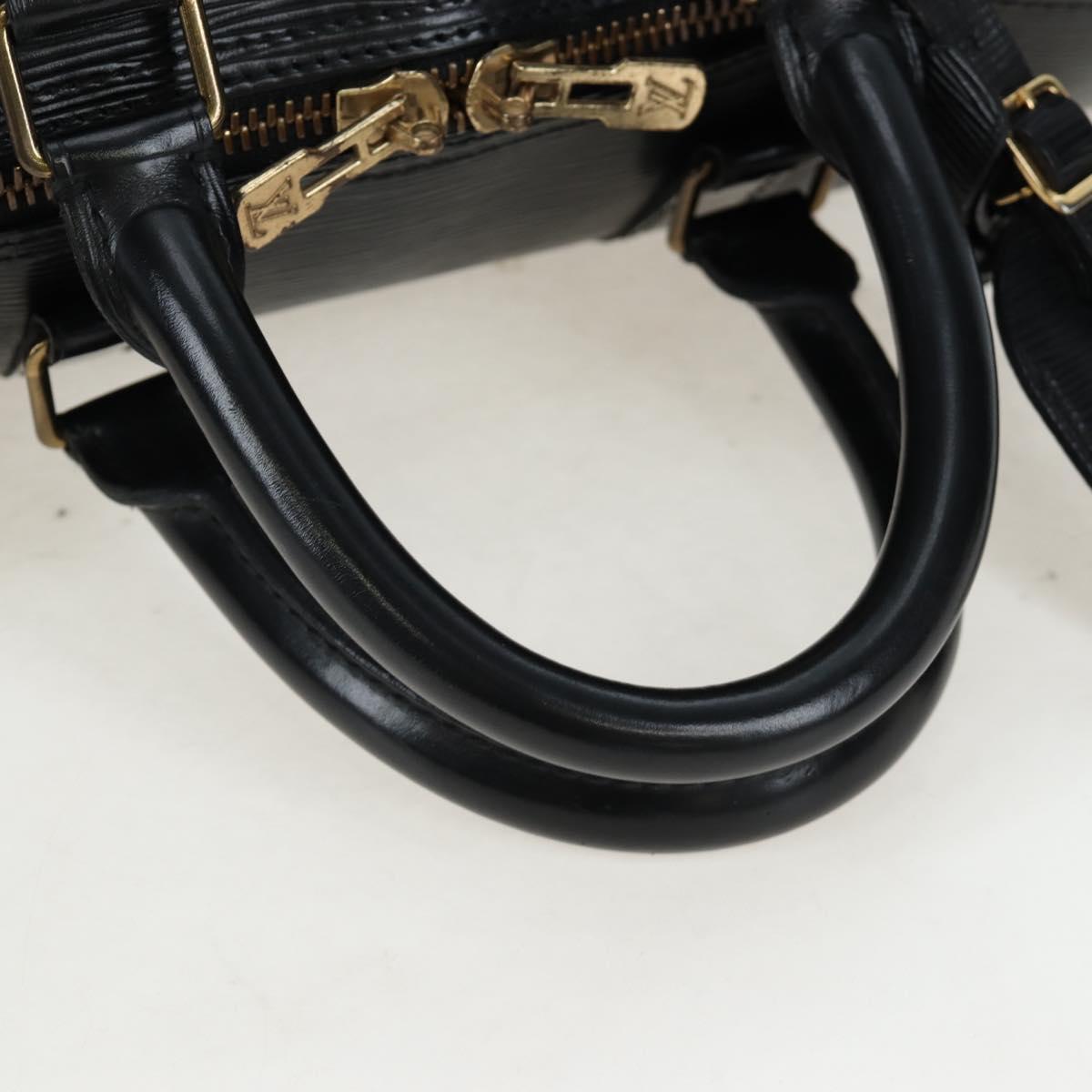 LOUIS VUITTON Epi Keepall 45 Boston Bag Black M42972 LV Auth 191863V