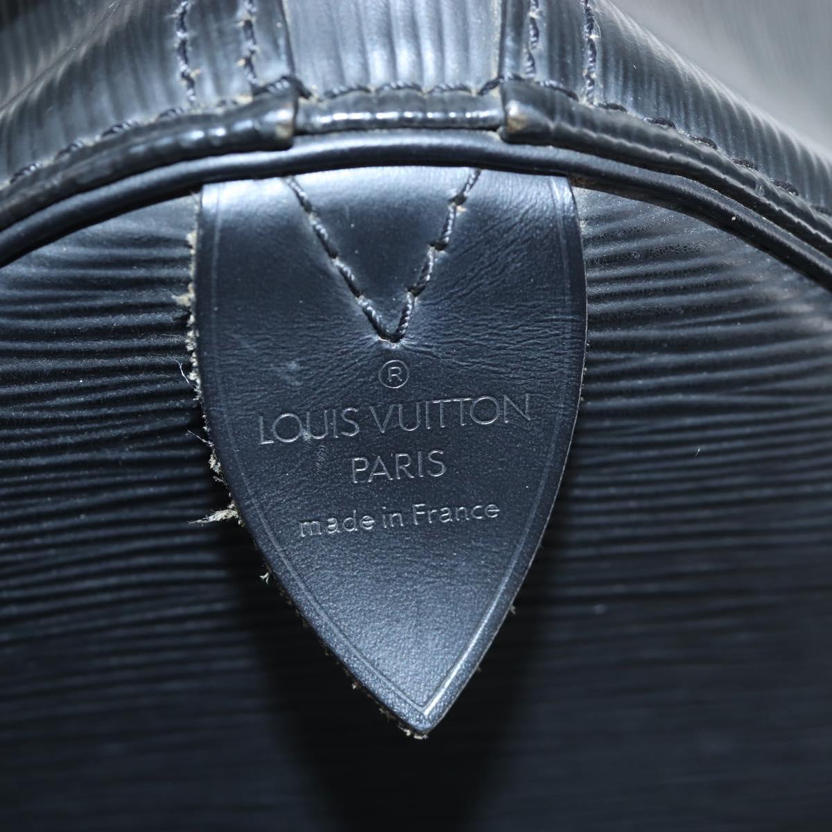 LOUIS VUITTON Epi Keepall 45 Boston Bag Black M42972 LV Auth 191864V