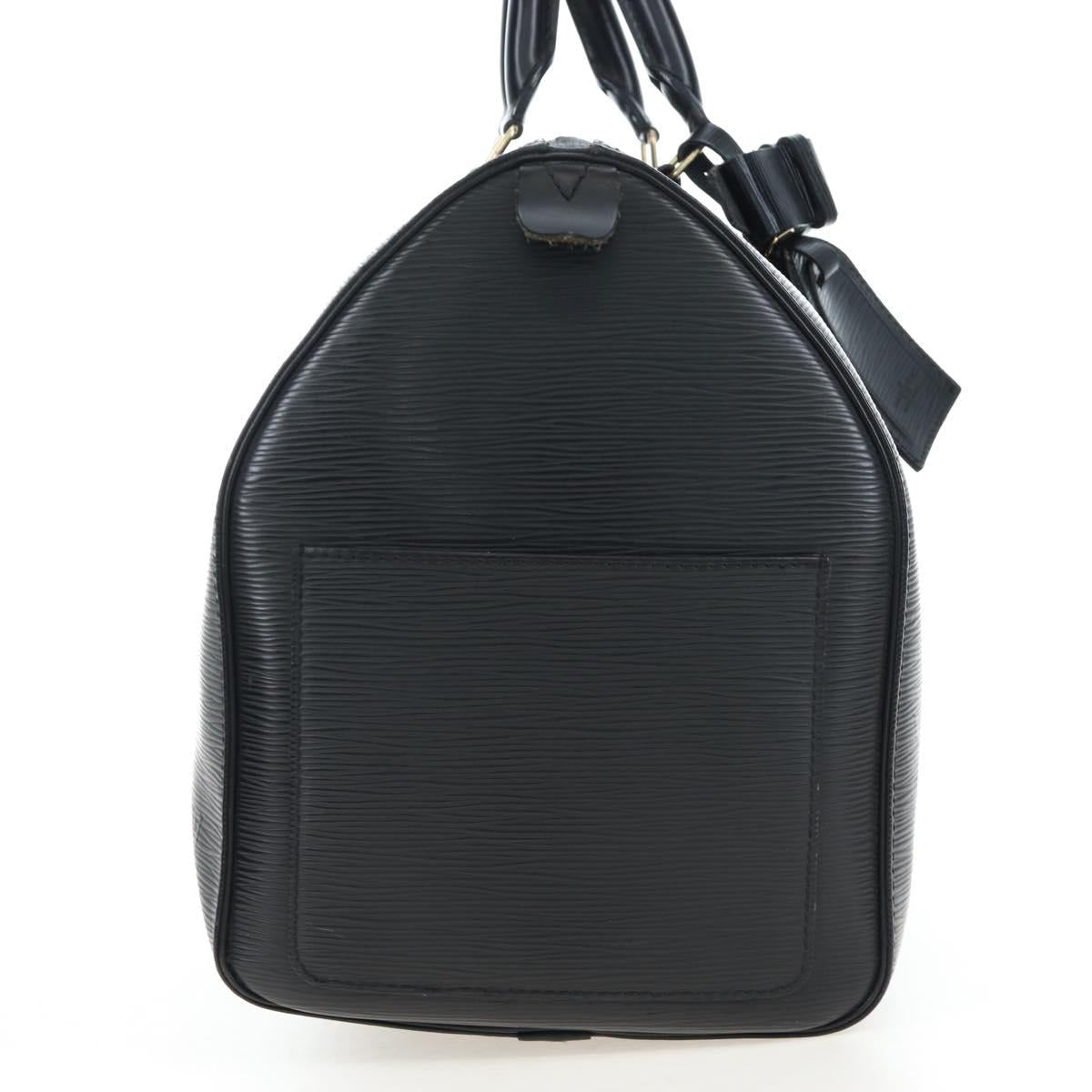LOUIS VUITTON Epi Keepall 45 Boston Bag Black M42972 LV Auth 191864V