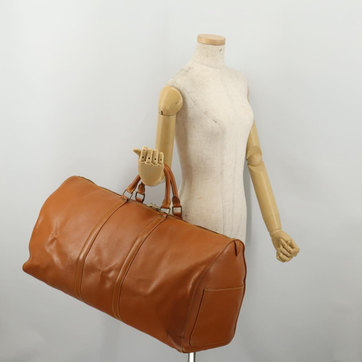 LOUIS VUITTON Epi Keepall 50 Boston Bag Brown M42968 LV Auth 191865A