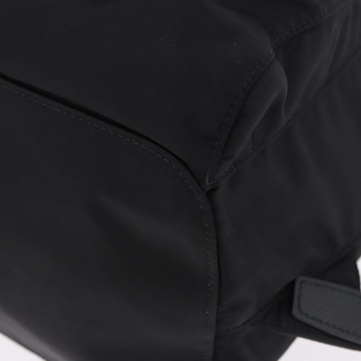 PRADA Backpack Nylon Black Silver Auth 191867M