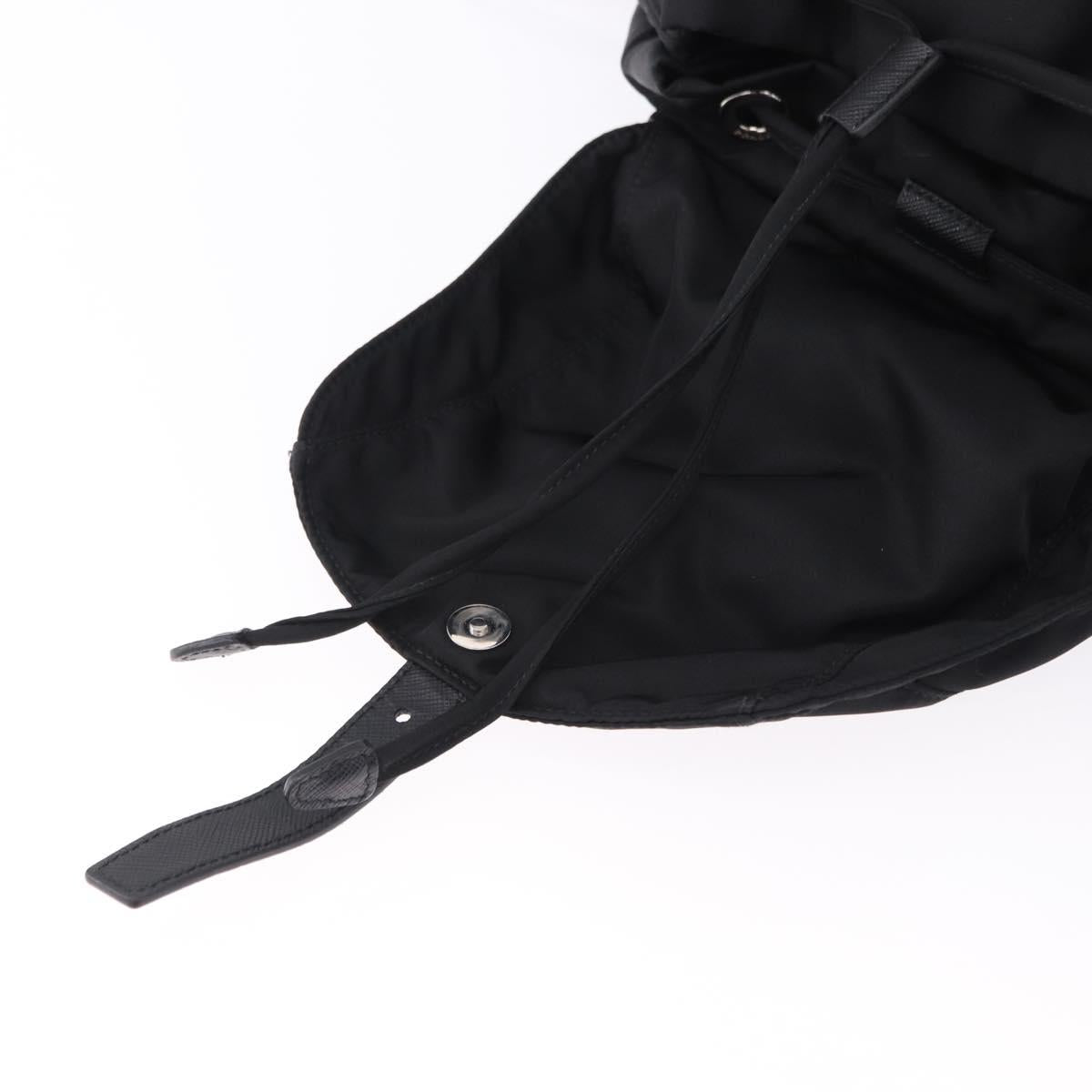 PRADA Backpack Nylon Black Silver Auth 191867M