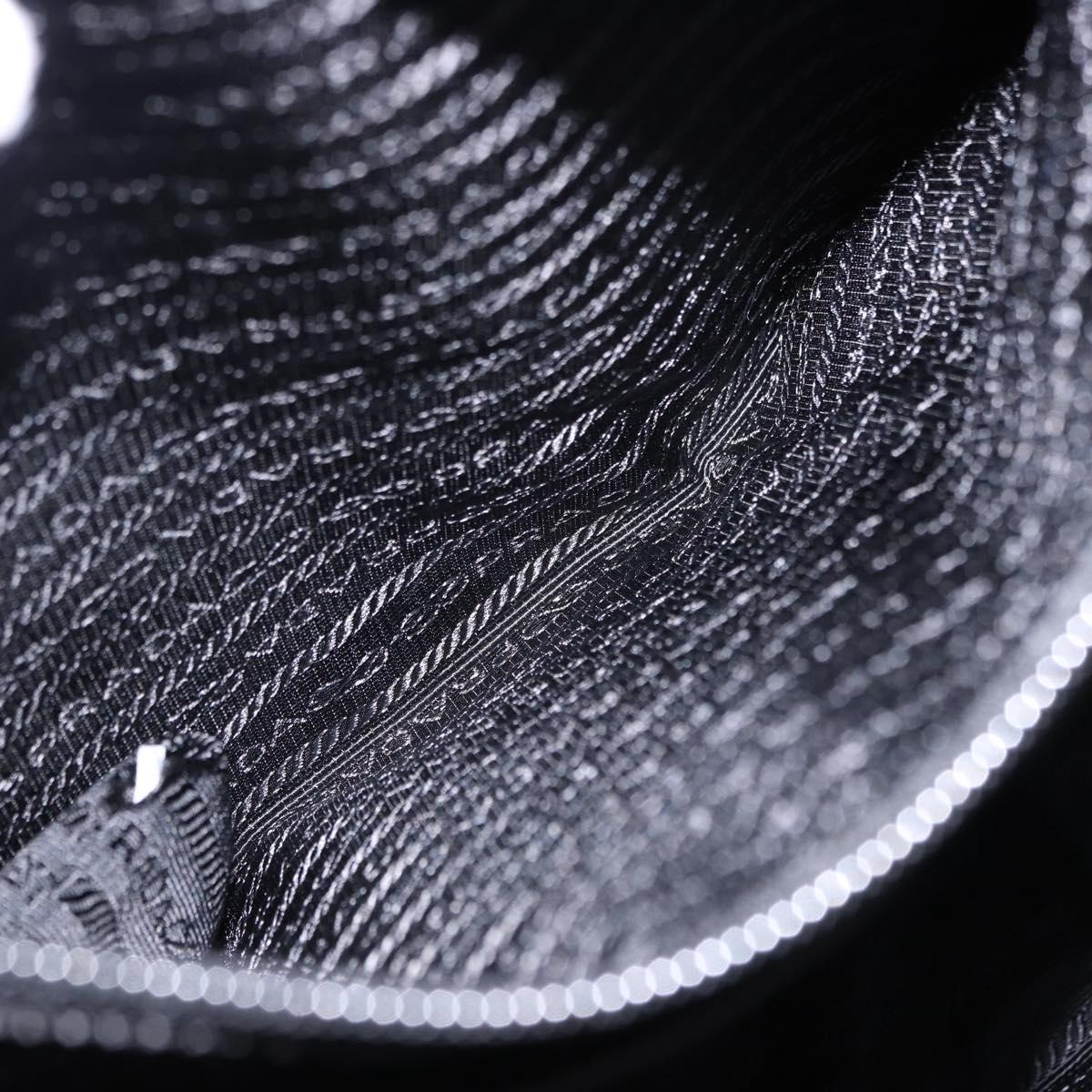PRADA Backpack Nylon Black Silver Auth 191867M