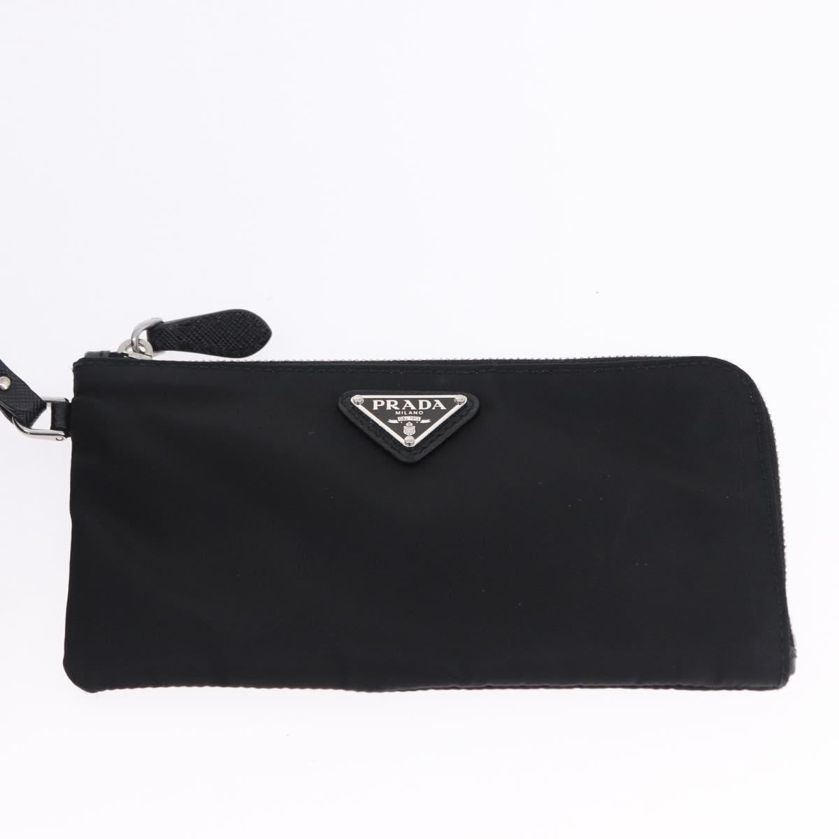PRADA Backpack Nylon Black Silver Auth 191867M