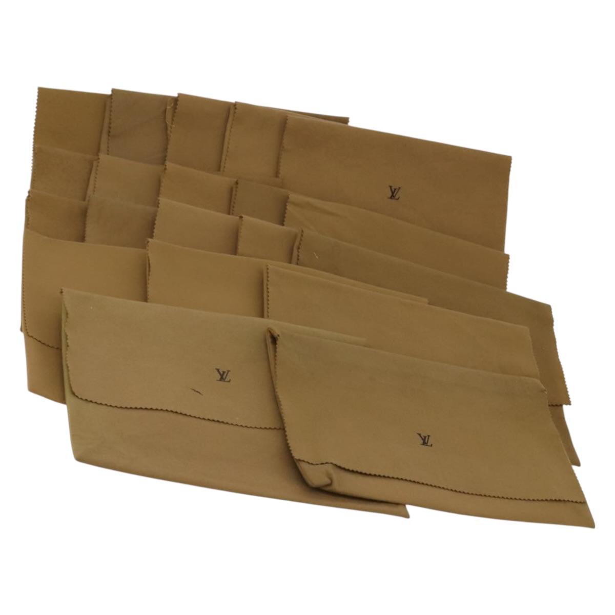 LOUIS VUITTON Dust Bag Cotton Set of 20 Beige LV Auth 191883