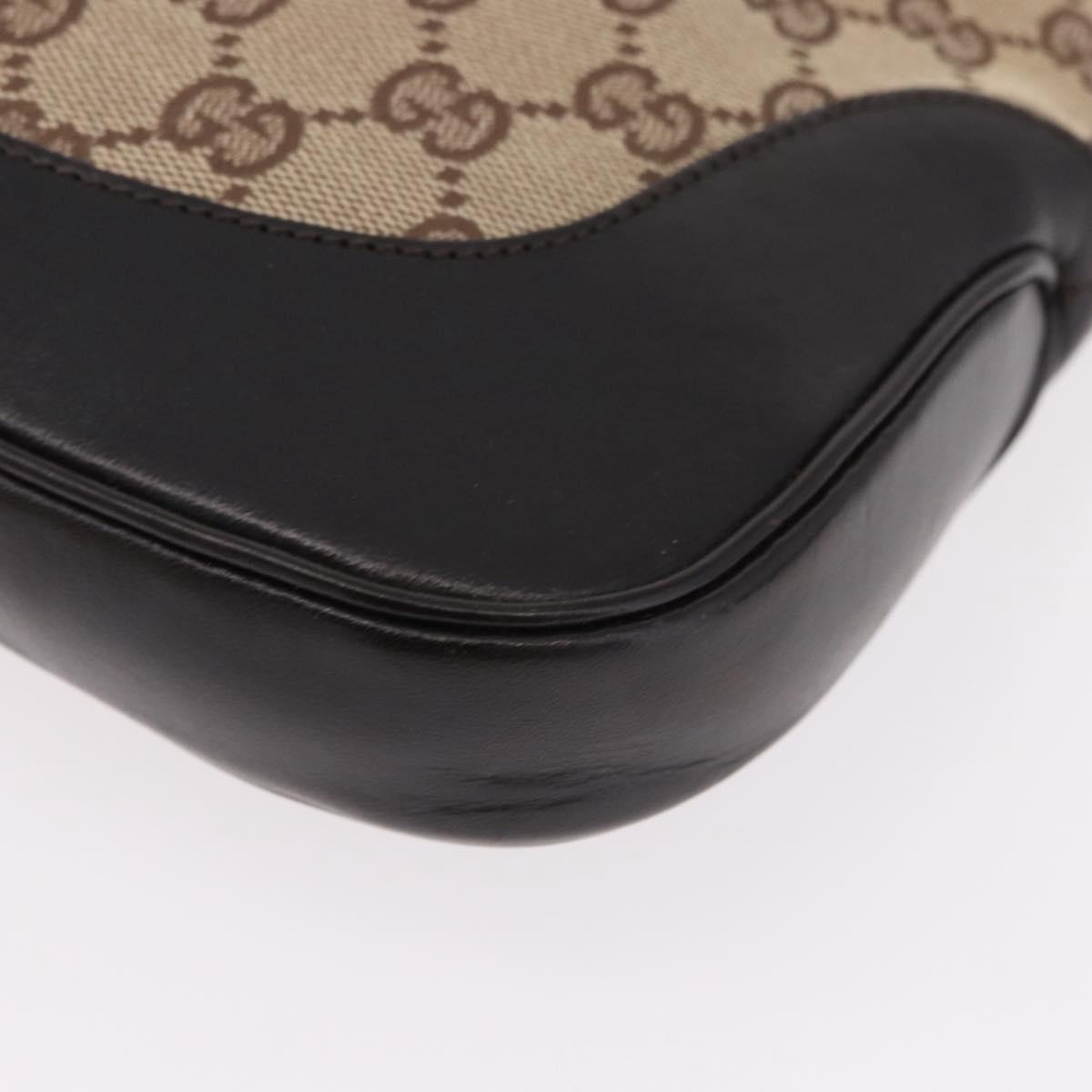 GUCCI GG Canvas Jackie Web Sherry Line Bag Beige 001 3306 3444 Auth 191885V