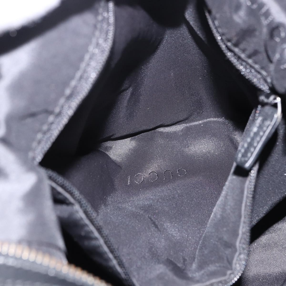 GUCCI GG Canvas Shoulder Bag Black Silver 001 3814 Auth 191887