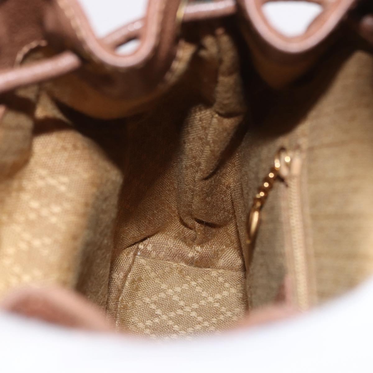 GUCCI Bamboo Backpack Suede Brown Gold 003 1705 0030 Auth 191888