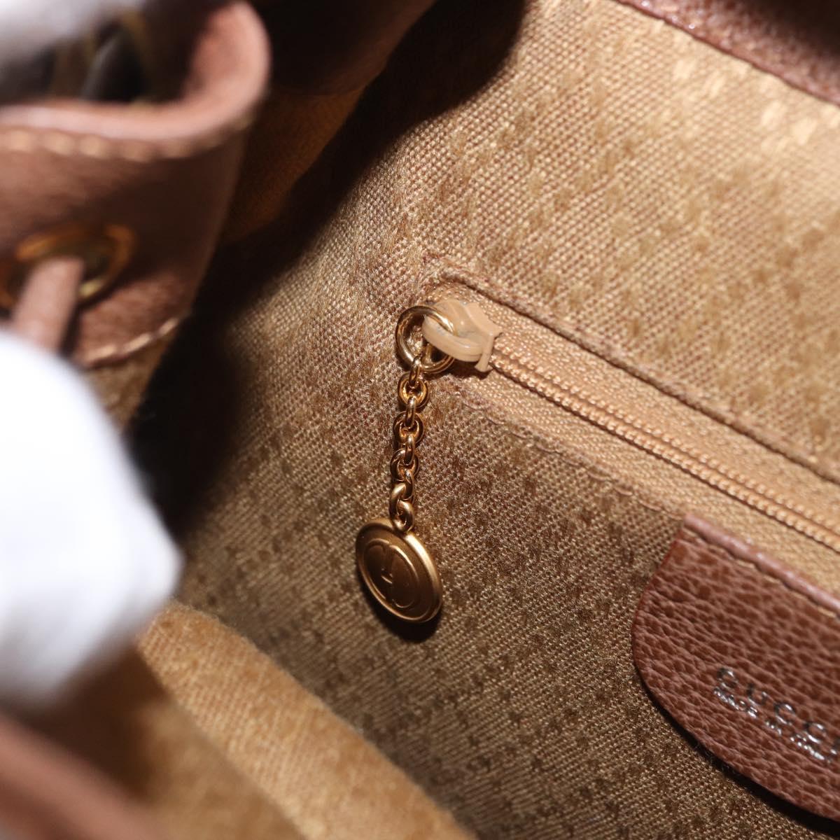 GUCCI Bamboo Backpack Suede Brown Gold 003 1705 0030 Auth 191888