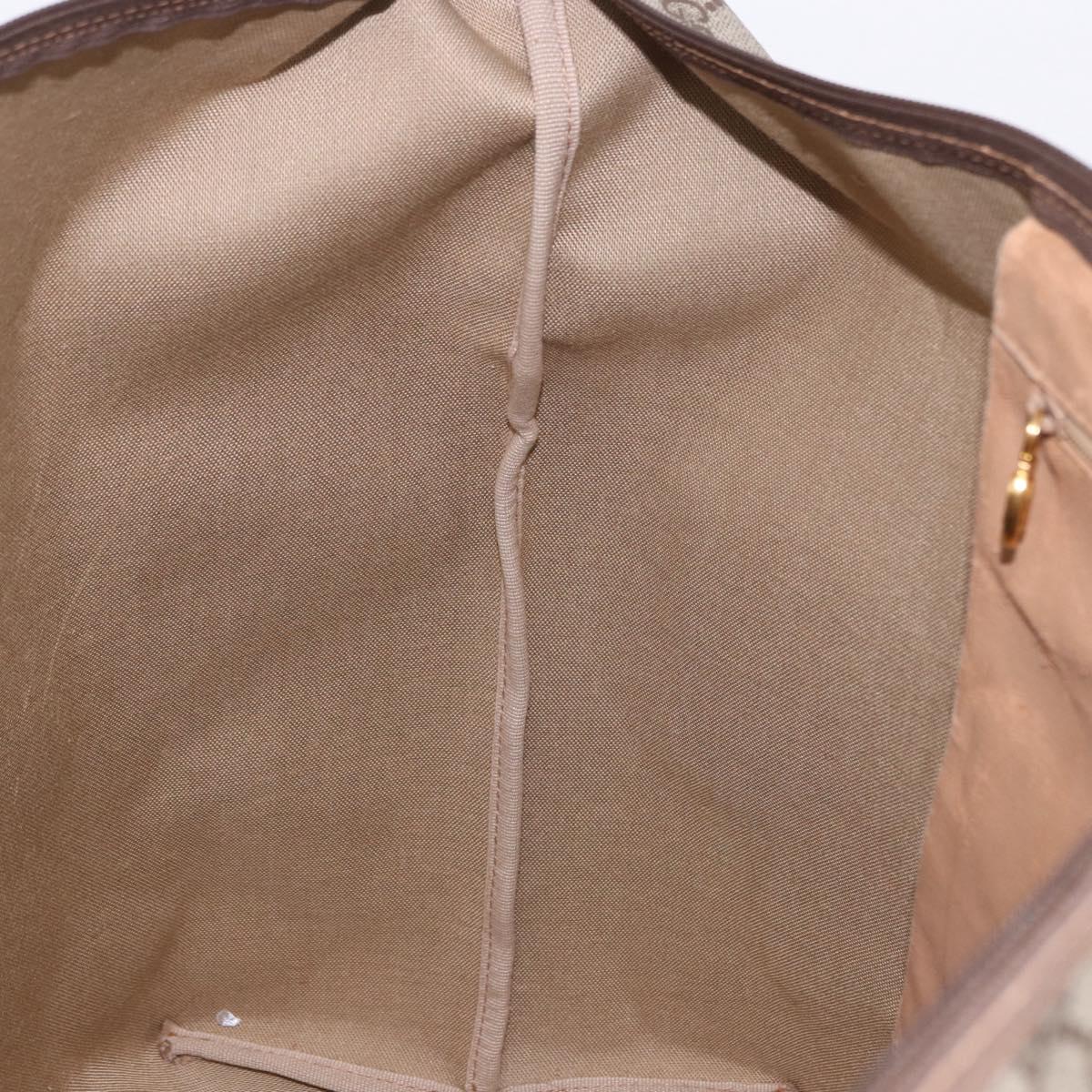 GUCCI GG Supreme Boston Bag PVC Beige Gold 012 1095 6080 Auth 191889