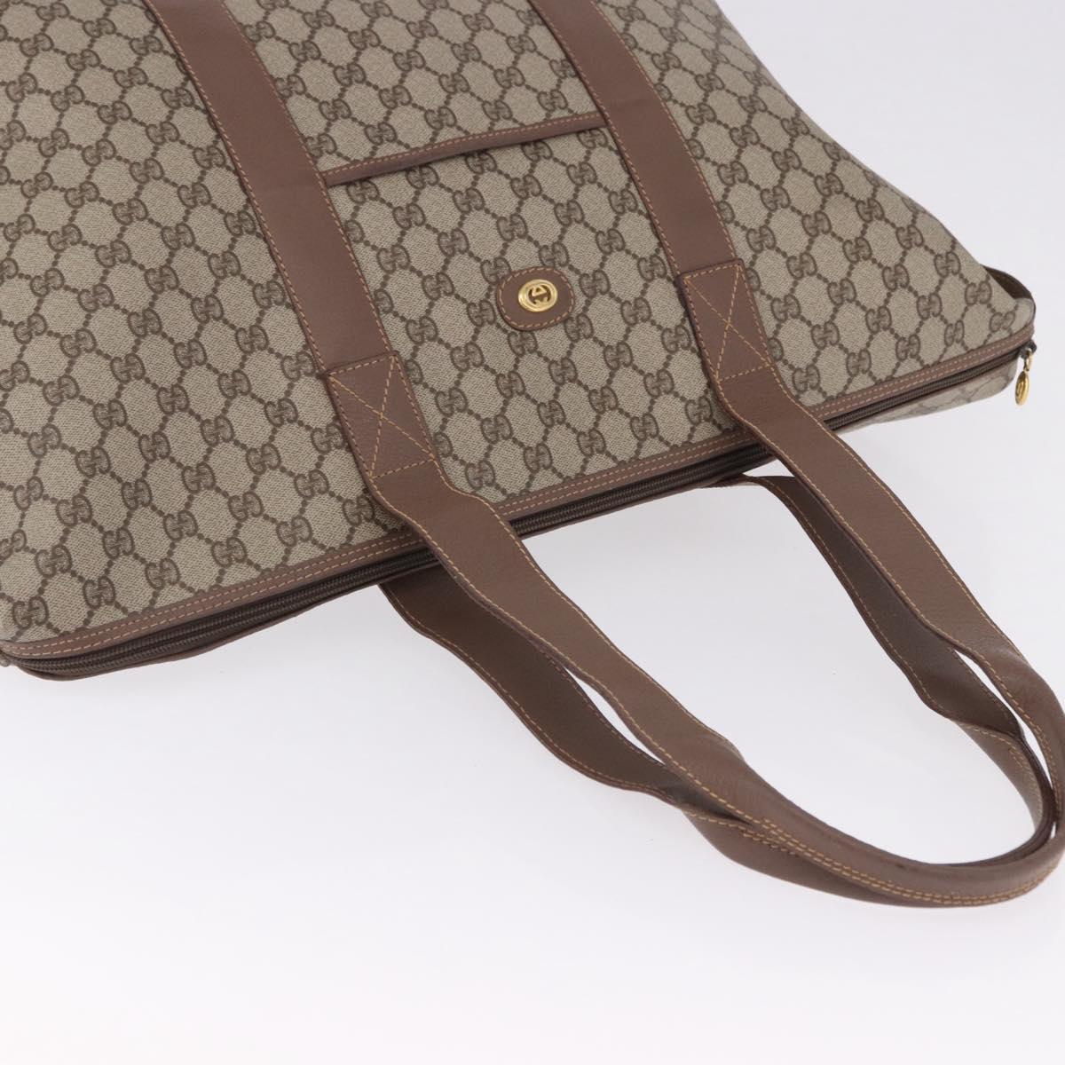 GUCCI GG Supreme Boston Bag PVC Beige Gold 012 1095 6080 Auth 191889