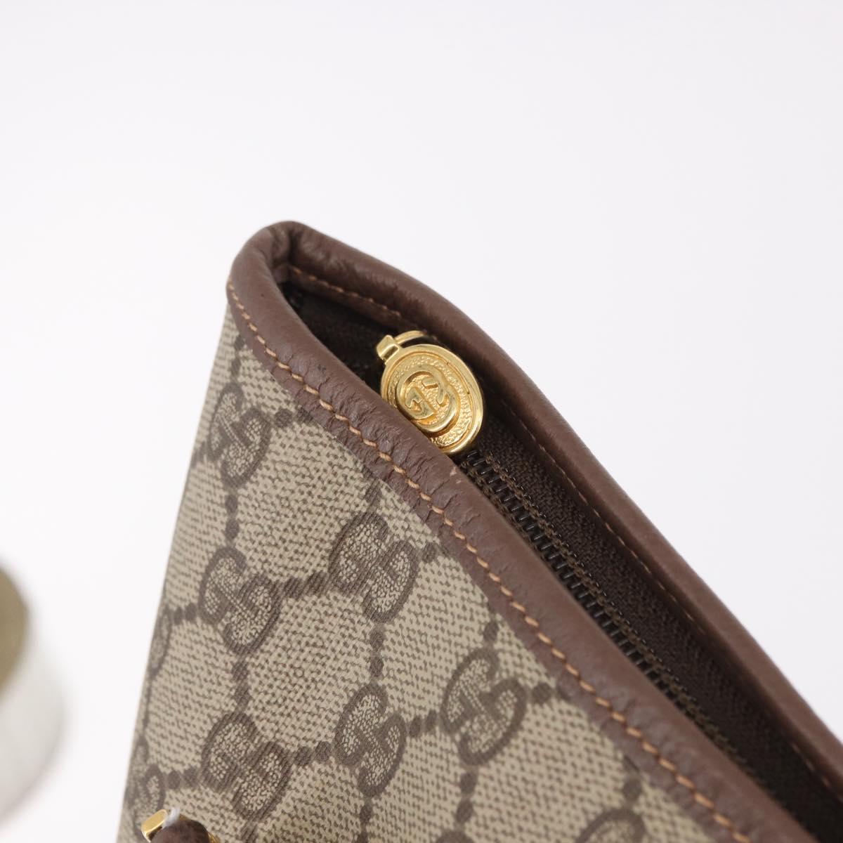 GUCCI GG Supreme Tote Bag PVC Leather Beige Gold 002 123 6130 Auth 191891